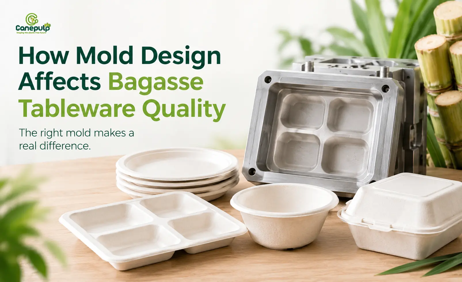 Bagasse tableware mold design used for molded fiber product forming