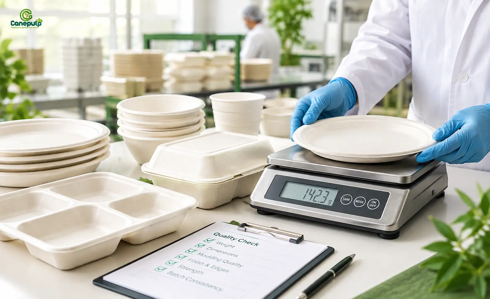 Weight consistency in molded fiber tableware for bulk buyers