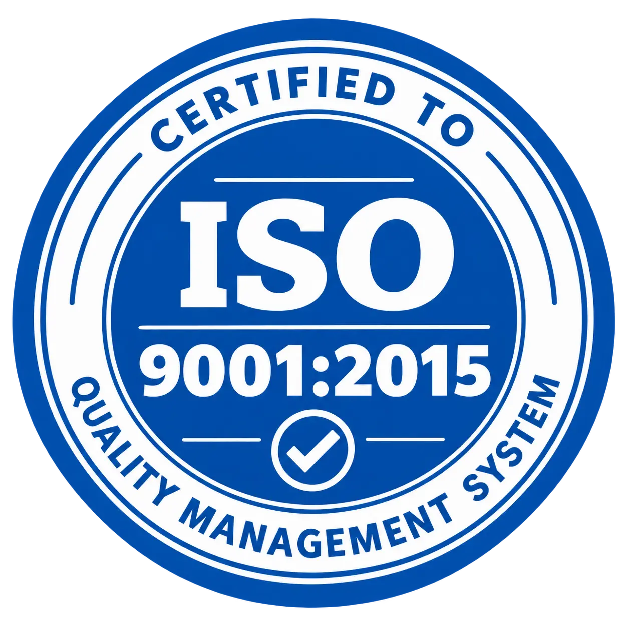 ISO 9001:2015 quality management certification logo