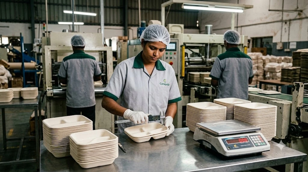 Canepulp bagasse tableware quality inspection
